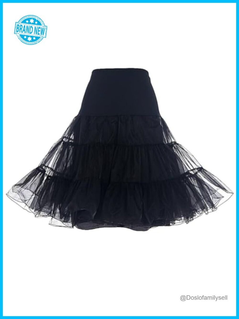 Tulle Crinoline Underskirt Petticoat Slip Knee Length 25"